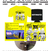 "IT'S F***ING LIT" 3-WAY SPLIT (Rot Monger x Infrablaster x Honey Badger) CD/Shirt/Koozie - Thumbnail 1