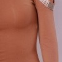 Mocha Stone Fitted Dress - Thumbnail 2