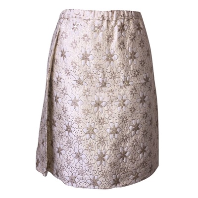 Marni cream & gold floral brocade skirt