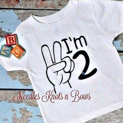 Second birthday shirt boys, "i'm 2" shirt, birthday boy shirt - Thumbnail 5
