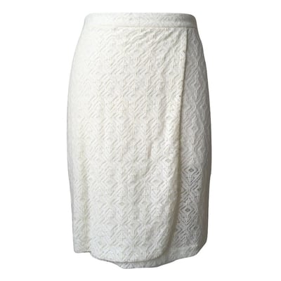 Barneys ny ivory lace wrap skirt