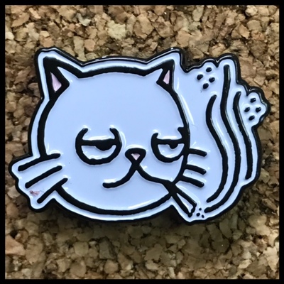 Smoking Cat Enamel Pin 130