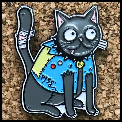 Vest Cat ( Black ) Enamel Pin 158G