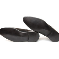 Handmade men Black Side Buttons Two Tone Color Boots - Thumbnail 1