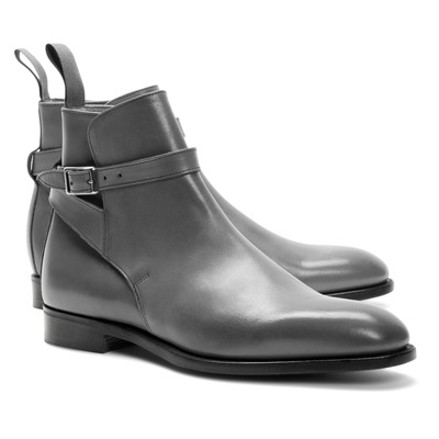Handmade men gray jodhpurs ankle boots men