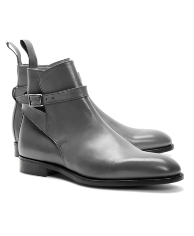 Handmade Men Gray Jodhpurs Ankle Boots Men