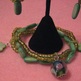 Green Flower Glass Bracelet Set - Thumbnail 2