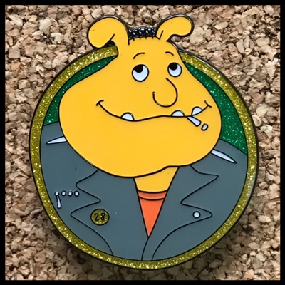 Binkee Weasel Glitter Enamel Pin SW033G