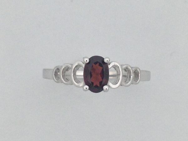  Natural Garnet Ring 925 Sterling Silver