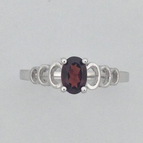  Natural Garnet Ring 925 Sterling Silver