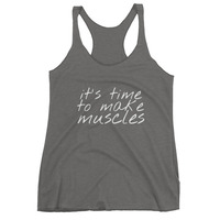 It's Time to Make Muscles Women's tank top - Thumbnail 2