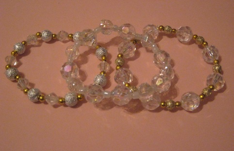 Clear Acrylic Stretch Bracelets