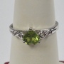 Heart Shape Natural Peridot Ring 925 Sterling Silver-1