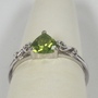 Heart Shape Natural Peridot Ring 925 Sterling Silver-2