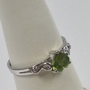 Heart Shape Natural Peridot Ring 925 Sterling Silver-3