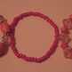 Hot Pink Acrylic Stretch Bracelets - Thumbnail 1