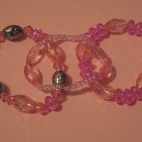 Hot Pink Acrylic Stretch Bracelets