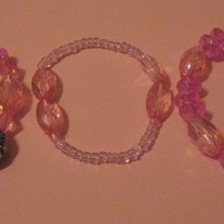 Hot Pink Acrylic Stretch Bracelets
