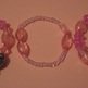 Hot Pink Acrylic Stretch Bracelets - Thumbnail 2
