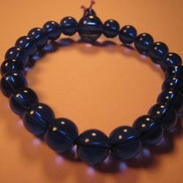 Dark Blue Stretchy Glass Bracelet