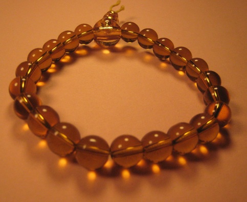 Brown Stretchy Glass Bracelet