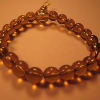 Brown Stretchy Glass Bracelet