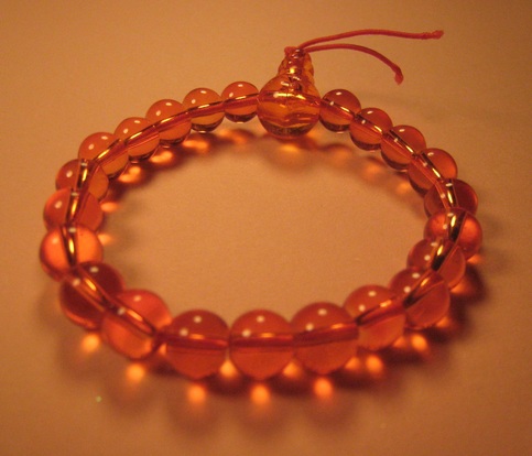 Orange Stretchy Glass Bracelet
