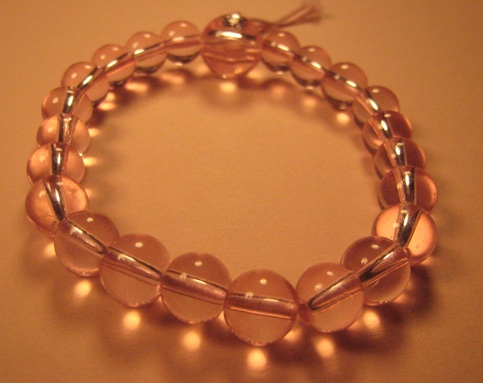 Pink Stretchy Glass Bracelet