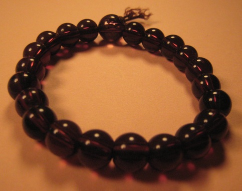 Dark Purple Stretchy Glass Bracelet