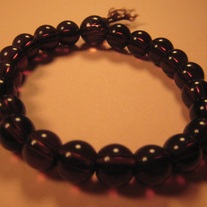Dark Purple Stretchy Glass Bracelet
