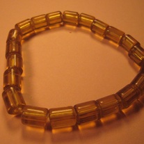 Stretchy Brown Tubes Glass Bracelet