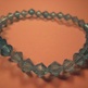 Stretchy Teal Glass Crystal Bracelet - Thumbnail 1