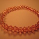 Stretchy Orange Glass Crystal Bracelet - Thumbnail 2