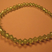 Stretchy Green Glass Crystal Bracelet