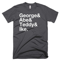 George & Abe & Teddy & Ike (President's Ampersand) Short sleeve men's t-shirt - Thumbnail 1