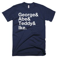 George & Abe & Teddy & Ike (President's Ampersand) Short sleeve men's t-shirt - Thumbnail 2
