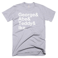 George & Abe & Teddy & Ike (President's Ampersand) Short sleeve men's t-shirt - Thumbnail 3