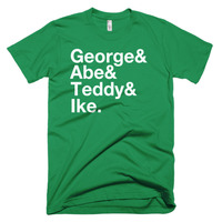 George & Abe & Teddy & Ike (President's Ampersand) Short sleeve men's t-shirt - Thumbnail 5