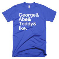 George & Abe & Teddy & Ike (President's Ampersand) Short sleeve men's t-shirt - Thumbnail 6