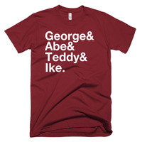 George & Abe & Teddy & Ike (President's Ampersand) Short sleeve men's t-shirt - Thumbnail 7