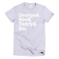 George & Abe & Teddy & Ike (President's Ampersand) Short sleeve women's t-shirt - Thumbnail 3