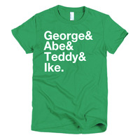 George & Abe & Teddy & Ike (President's Ampersand) Short sleeve women's t-shirt - Thumbnail 5