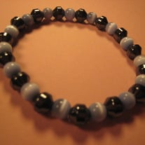 Lt Blue Cat's Eye & Hemalyke Bracelet