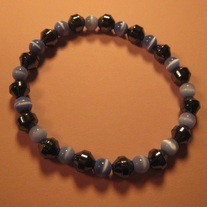 Dk Blue Cat's Eye & Hemalyke Bracelet