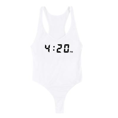 Snapchat 4:20pm bodysuit white - Thumbnail 3