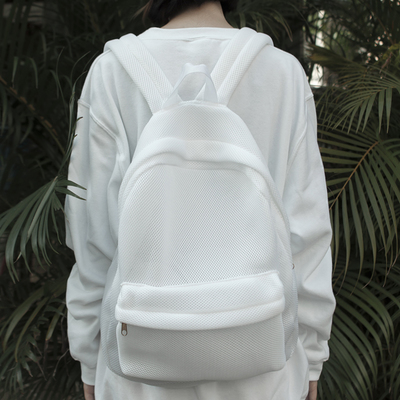 Mesh backpack white