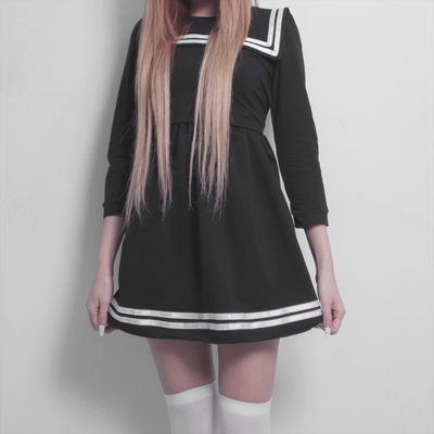 Jp sailor dress black