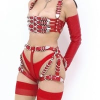 Ceilidh Choker ( Red + Silver ) - Thumbnail 4