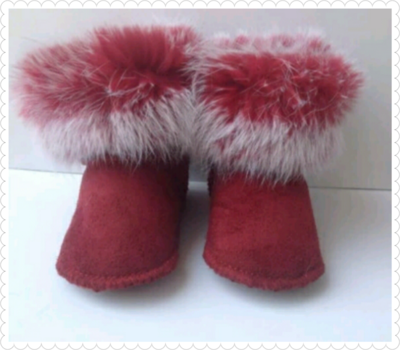 Red wine baby boots 