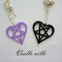 Heart pentagram necklace - Thumbnail 1